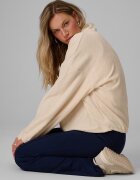 4F Polar cu guler loose pentru femei - crem XL