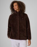4F Polar loose cu guler pentru femei - maro S
