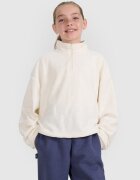 4F Polar oversize cu guler pentru fete - roz 146