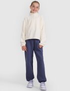 4F Polar oversize cu guler pentru fete - roz 146