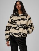 4F Polar sherpa oversize cu guler pentru femei - crem L