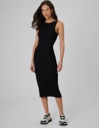 4F Rochie din tricot reiat pentru femei - neagră XS
