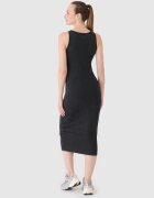 4F Rochie din tricot striat pentru femei - neagră XS