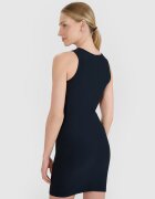 4F Rochie mini din tricot striat pentru femei - neagră XS