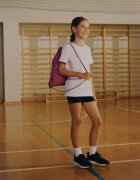 4F Set de sport pentru educație fizică (tricou+șort+săculeț) pentru fete - 122/128 (6-8 ani)