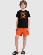 4F Șort de plajă boardshort pentru băieți - roșu 134/140 (8-10 ani)