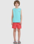 4F Șort de plajă boardshort pentru băieți - roșu 146/152 (10-12 ani)