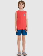 4F Șort de plajă boardshort pentru băieți - roz 158/164 (12-14 ani)