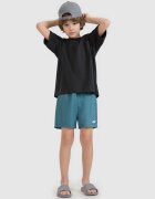 4F Șort de plajă boardshort pentru băieți - verde marin 122/128 (6-8 ani)