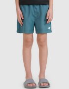 4F Șort de plajă boardshort pentru băieți - verde marin 122/128 (6-8 ani)