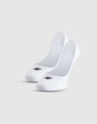 4F Șosete casual invizibile (2-pack) pentru femei - albe 39-42