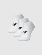 4F Șosete casual până la gleznă (3-pack) pentru băieți - albe 35-37