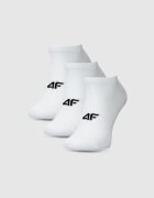 4F Șosete casual până la gleznă (3-pack) pentru bărbați - albe 39-42