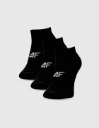 4F Șosete casual până la gleznă (3-pack) pentru bărbați - negre 39-42