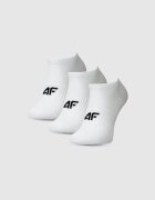 4F Șosete casual până la gleznă (3-pack) pentru fete - albe 32-34