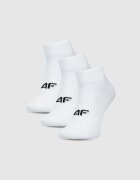 4F Șosete casual peste gleznă (3-pack) pentru băieți - albe 35-37