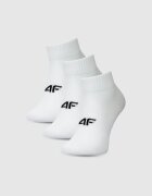 4F Șosete casual peste gleznă (3-pack) pentru femei - albe 35-38