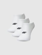 4F Șosete casual tălpici (3-pack) pentru femei - albe 39-42