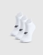 4F Șosete de antrenament până la gleznă (3-pack) pentru femei - albe 35-38