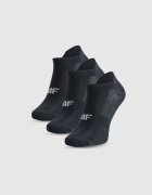 4F Șosete de antrenament până la gleznă (3-pack) pentru femei - negre 39-42