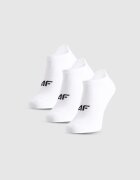 4F Șosete de sport până la gleznă (3-pack) pentru băieți - albe 38-40