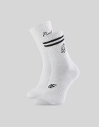 4F Șosete lungi (2-pack) pentru femei - albe 35-38