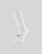 4F Șosete lungi (2-pack) unisex - albe 39-42