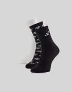 4F Șosete lungi (3-pack) pentru băieți - alb-negru 32-34