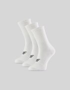4F Șosete lungi (3-pack) pentru femei - albe 35-38