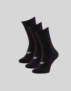 4F Șosete lungi (3-pack) pentru femei - negre 39-42