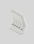4F Șosete lungi (5-pack) pentru bărbați - albe 39-42