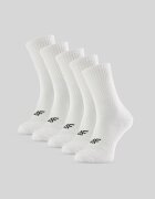 4F Șosete lungi (5-pack) pentru femei - albe 35-38