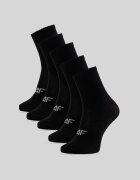 4F Șosete lungi (5-pack) pentru fete - negre 35-37