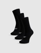 4F Șosete lungi (pachet de 3) pentru bărbați - negre 39-42