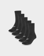 4F Șosete lungi (pachet de 5) pentru femei - negre 35-38