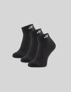 4F Șosete scurte (3-pack) pentru băieți - negre 35-37