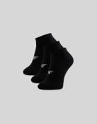 4F Șosete scurte (3-pack) pentru bărbați - negre 43-46
