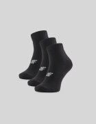 4F Șosete scurte (3-pack) pentru bărbați - negre 39-42