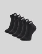 4F Șosete scurte (5-pack) pentru băieți - negre 32-34