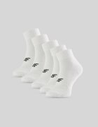 4F Șosete scurte (5-pack) pentru bărbați - albe 43-46