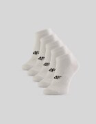4F Șosete scurte (5-pack) pentru bărbați - albe 39-42