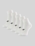 4F Șosete scurte (5-pack) pentru femei - albe 35-38