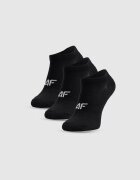 4F Șosete scurte (pachet de 3) pentru fete - negre 32-34