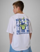 4F T-shirt loose cu imprimeu băieți - 122/128 (6-8 ani)
