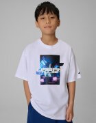 4F T-shirt loose cu imprimeu pentru băieți - 122/128 (6-8 ani)