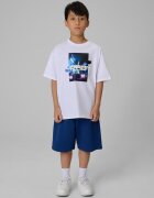 4F T-shirt loose cu imprimeu pentru băieți - 122/128 (6-8 ani)
