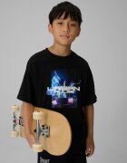 4F T-shirt loose cu imprimeu pentru băieți - 134/140 (8-10 ani)