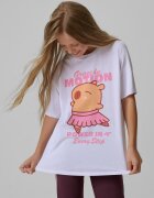 4F T-shirt loose cu imprimeu pentru fete - 146/152 (10-12 ani)