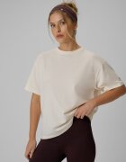 4F T-shirt loose simplu pentru femei - crem M