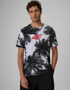 4F T-shirt regular cu imprimeu pentru bărbați - -alb M